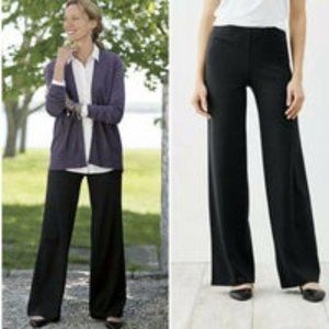 🆕  J. Jill Navy Blue Wide Leg Ponte Pants NWT/MT